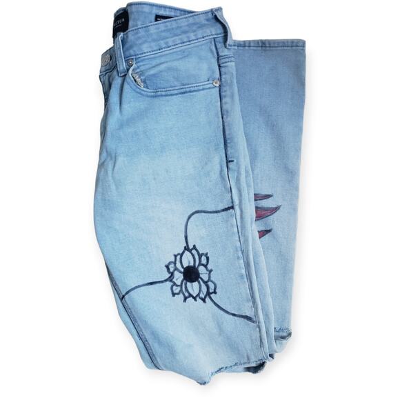 Pac Sun Women's Ripped Skinny Jeans - Size 29 - Active Stretch - Picture 3 of 7